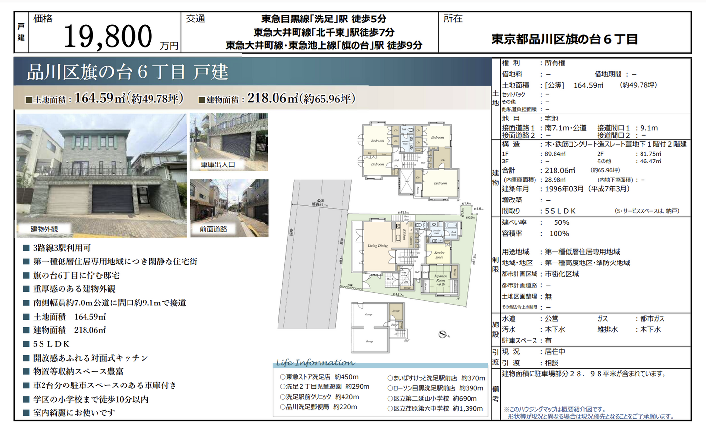 品川區旗の台5房2廳別墅